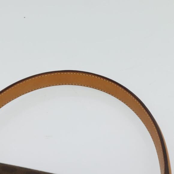 CELINE Macadam Canvas Hand Bag Pvc Leather Brown Gold - Picture 8 of 13